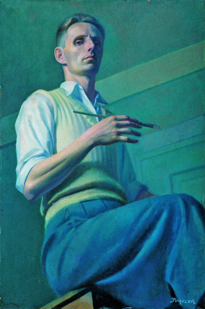 Obraz, autoportret mężczyzny
